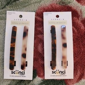 Scunci Tortoise Shell Hair Barrettes